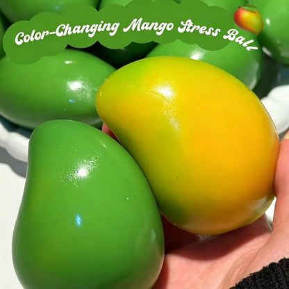 Kleurveranderende Mango Anti-Stress Bal - Thermochrome Fidget
