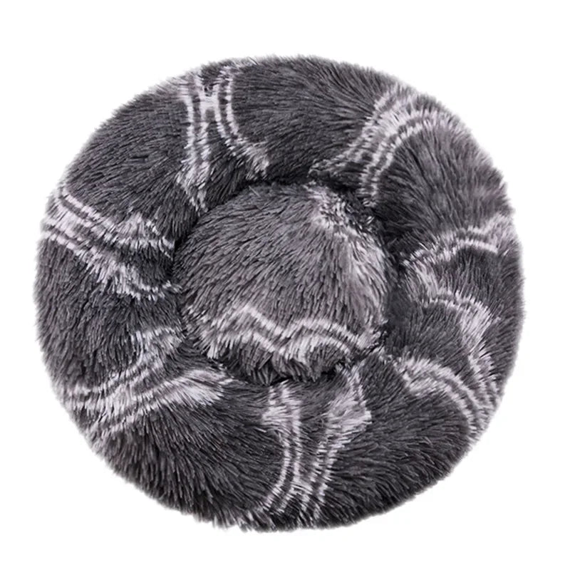 Kalmerende Pluche Hondenmand - Ronde Donut Dierenmand