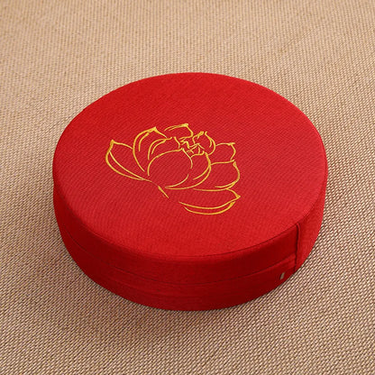 40x6cm Yoga Meditatie Linnen Kussen Stevig Lotus Textuur Meditatie Kussen Rugsteun Kussen Tatami Mat Afneembaar Wasbaar