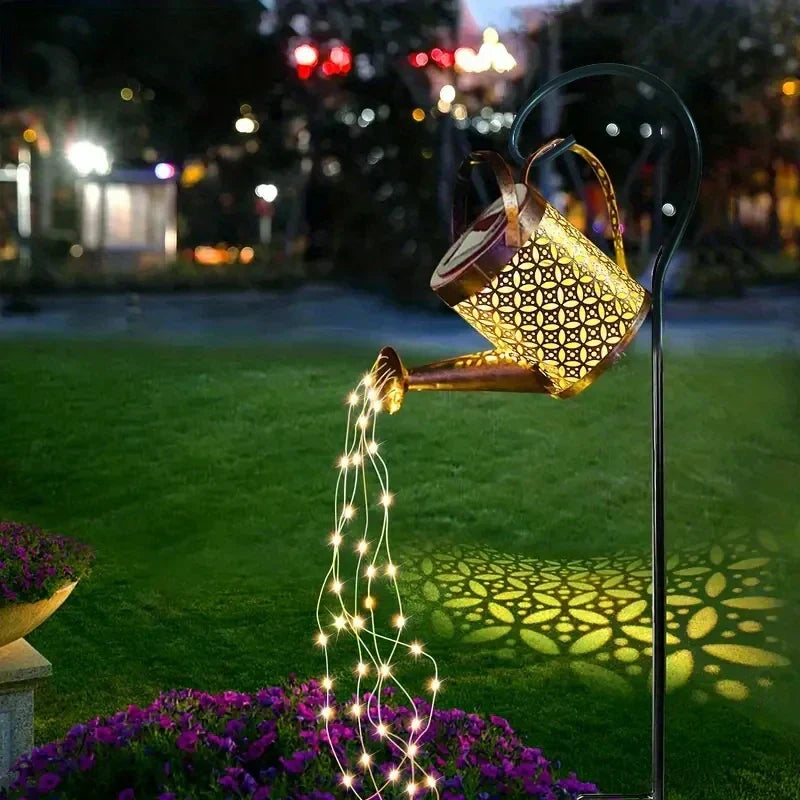 Zonne-Voedingskan Licht Retro Metaal Hanglamp Buiten Tuin Decor Zomer 2025 Waterdicht Grappig