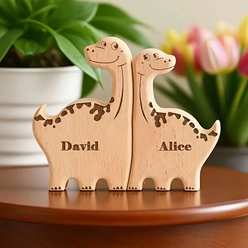 Wood Dino Family Puzzel