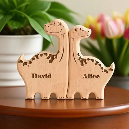 Wood Dino Family Puzzel