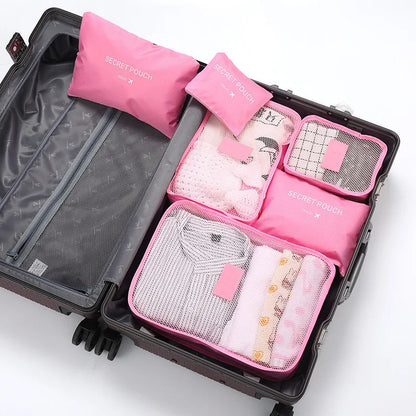 6-Delige Reistas Organizer Set - Koffer Inpakblokken