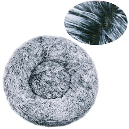 Kalmerende Pluche Hondenmand - Ronde Donut Dierenmand