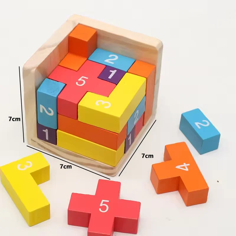 Houten 3D Kubus Puzzel