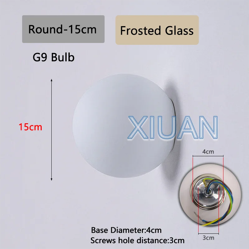French Bauhaus Glass Wall Sconce - G9 & G4 Milky Glass Globe | Shop