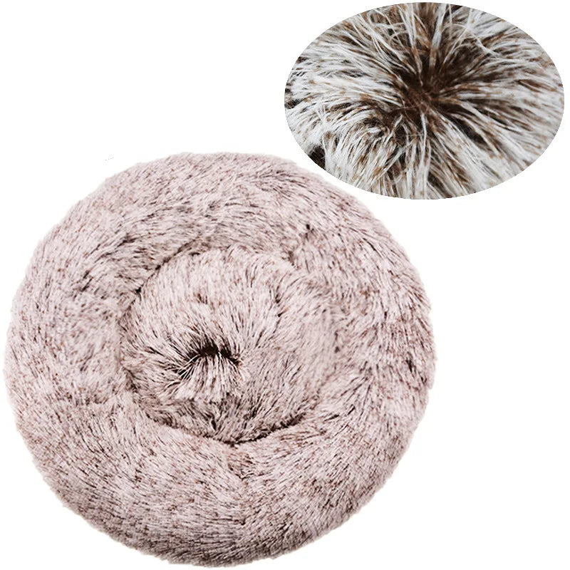 Kalmerende Pluche Hondenmand - Ronde Donut Dierenmand
