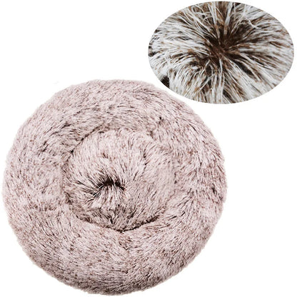 Kalmerende Pluche Hondenmand - Ronde Donut Dierenmand