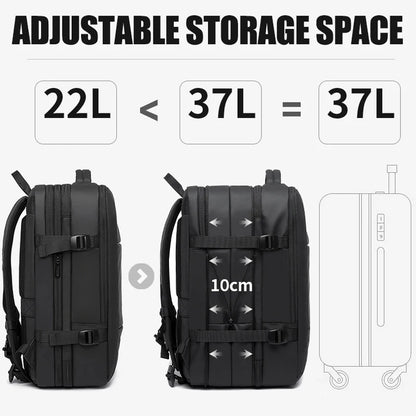 Uitbreidbare Laptoptas - Waterdichte Reistas met USB