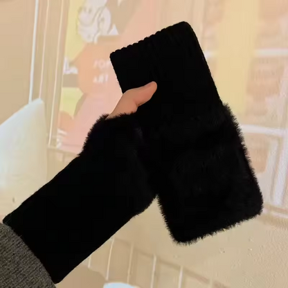 Fleece Halfvinger Handschoenen