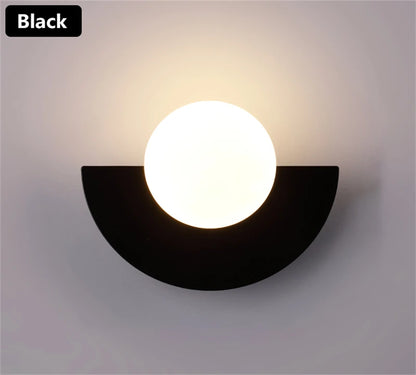 Moderne Halve Cirkel LED Wandlamp - Matglazen Bol Wandlamp