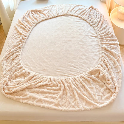 Warm Koraalfleece Winter Hoeslaken - Zacht Elastisch Hoeslaken