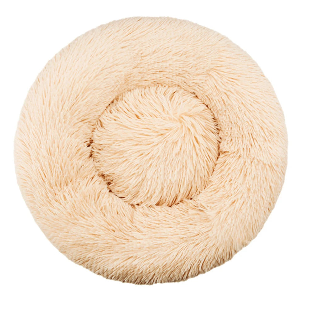 Kalmerende Pluche Hondenmand - Ronde Donut Dierenmand