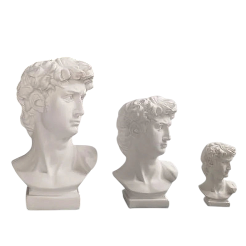 By Levin David bust resin vases and statues in three different sizes, perfect for makeup brushes or home decor.