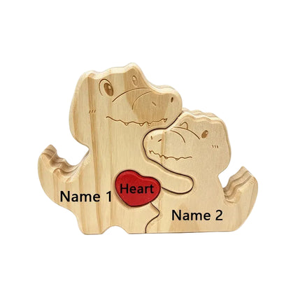 Wood Croc Family Puzzel