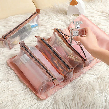 4-in-1 Oprolbare Make-Up Reistas - Inklapbare Cosmeticatas