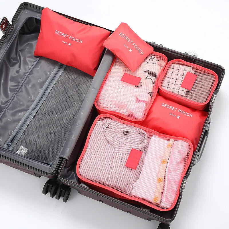 6-Delige Reistas Organizer Set - Koffer Inpakblokken