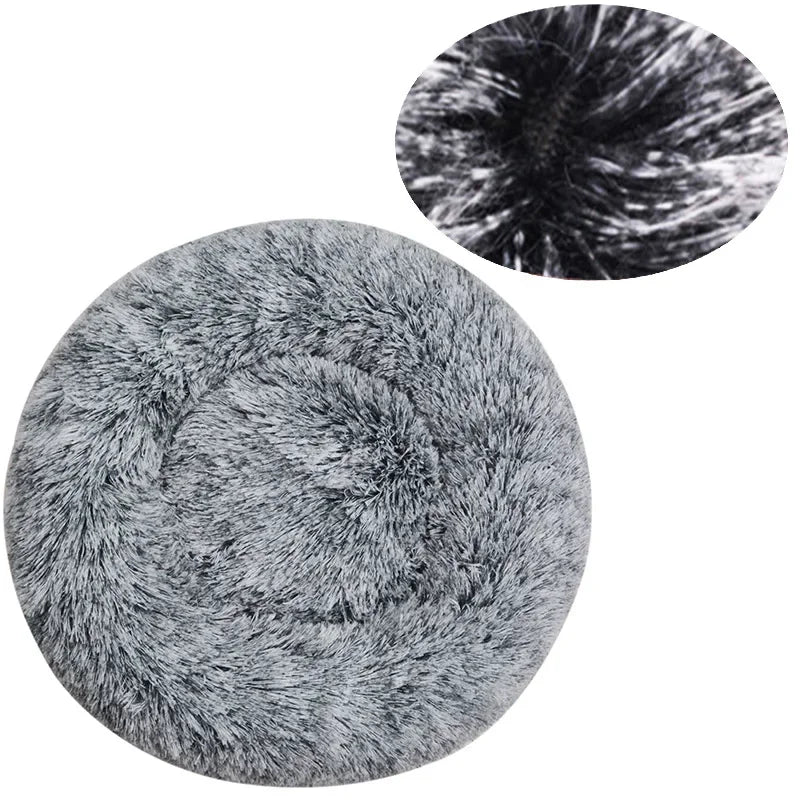Kalmerende Pluche Hondenmand - Ronde Donut Dierenmand
