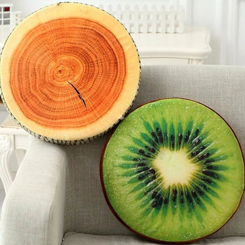 Comfortabele zachte speelgoed Tuin Eetkamer Buitenbank Ronde stoel kussens Fruit Zitkussens Zitkussens
