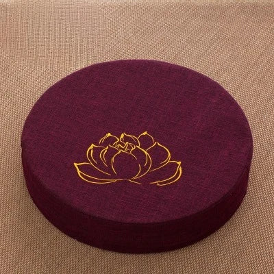 40x6cm Yoga Meditatie Linnen Kussen Stevig Lotus Textuur Meditatie Kussen Rugsteun Kussen Tatami Mat Afneembaar Wasbaar