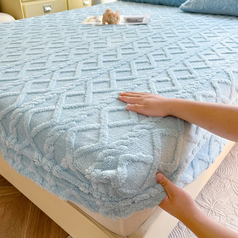 Warm Koraalfleece Winter Hoeslaken - Zacht Elastisch Hoeslaken