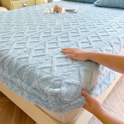 Warm Koraalfleece Winter Hoeslaken - Zacht Elastisch Hoeslaken