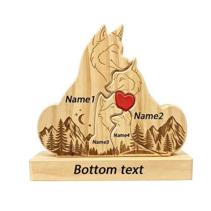 Wood Fox Family Puzzel