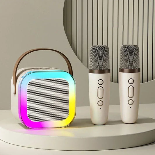 Draagbare Bluetooth Karaoke Machine met Draadloze Microfoons - Leuk Familie Zang Geschenk