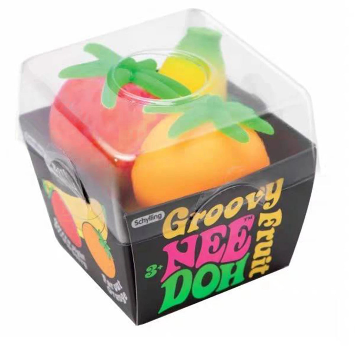 NeeDoh Groovy Fruit Squishy Set - 3-Delig Sensorisch Anti-Stress Speelgoed