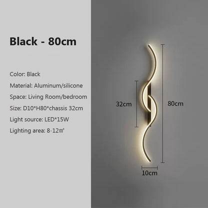 Moderne LED Wandlamp Minimalistische Led Verlichting Slaapkamer Bedlamp Lang Strip Wandlampen Woonkamer Bank Binnenverlichting