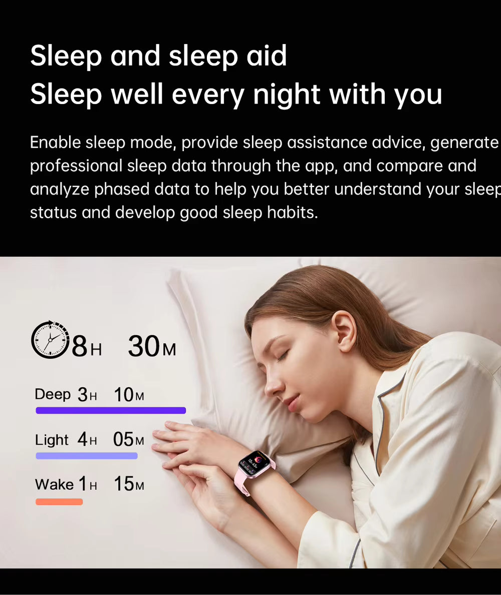 2025 Gezondheids Smartwatch BP+ECG+HRV+BG Monitor met SpO2, Hartslag, Slaap & Fitness Tracking