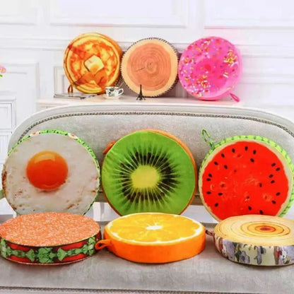 Comfortabele zachte speelgoed Tuin Eetkamer Buitenbank Ronde stoel kussens Fruit Zitkussens Zitkussens