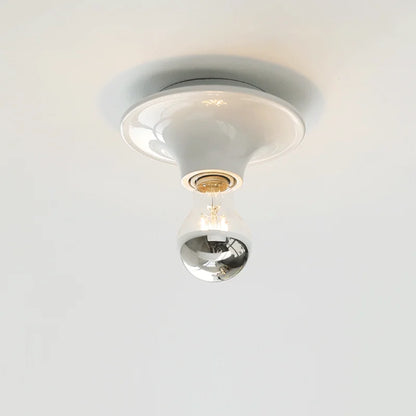 Retro Keramische Wandlamp - Gele Porseleinen E27 Lampvoet