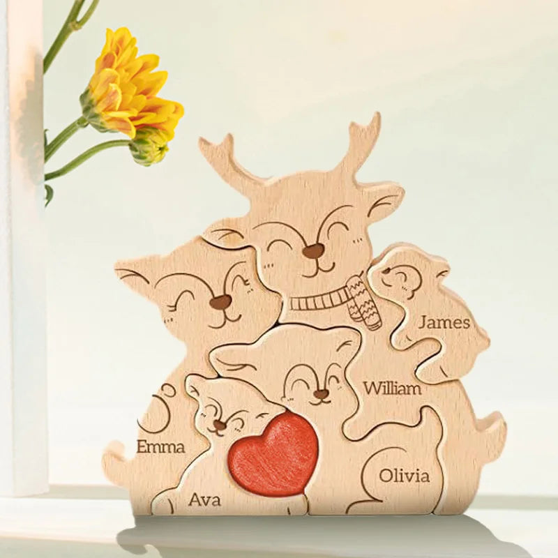 Wood Elk Family Puzzel