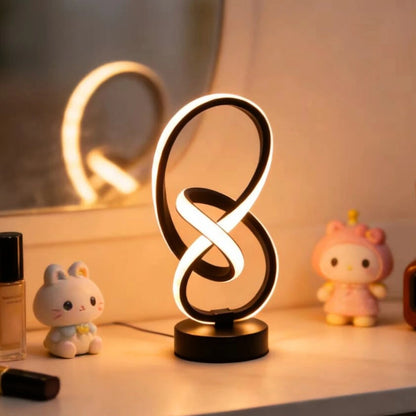 Moderne Spiraal Infinity Dubbele Helix LED Bureau