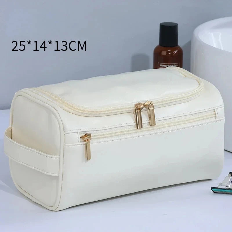 Hangende Toilettas voor Heren & Dames - Luxe PU-Lederen Dopp Kit