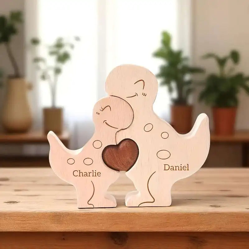 Wood Dinosaur Family Puzzel