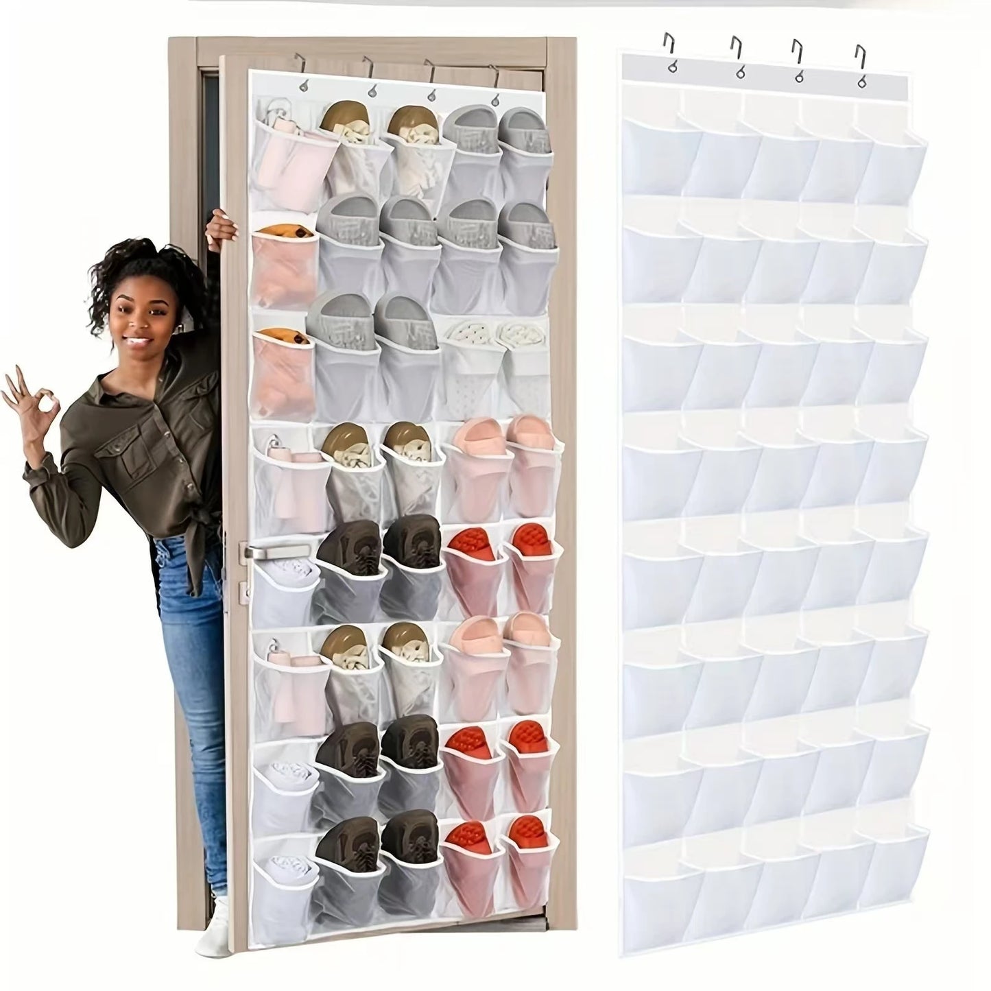 Schoenen-Organizer voor Over de Deur - Grote Gaasvakken