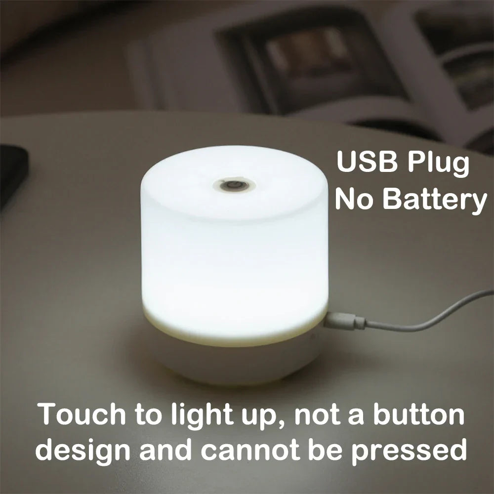 GlowEase – Compacte LED Nachtlamp met Aanraakdimming