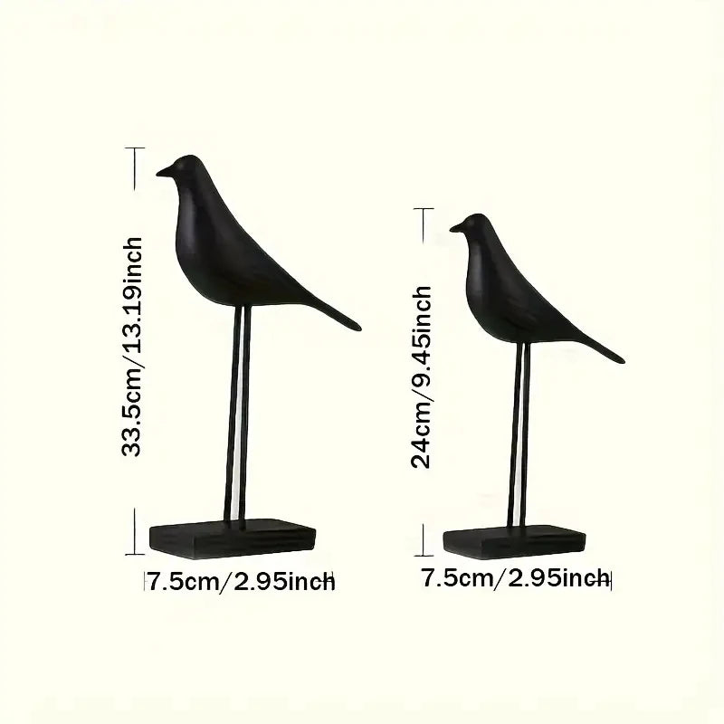 Moderne Hars Vogel Standbeeld - Minimalistische Bureau Decoratie