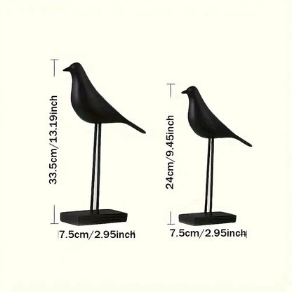 Moderne Hars Vogel Standbeeld - Minimalistische Bureau Decoratie