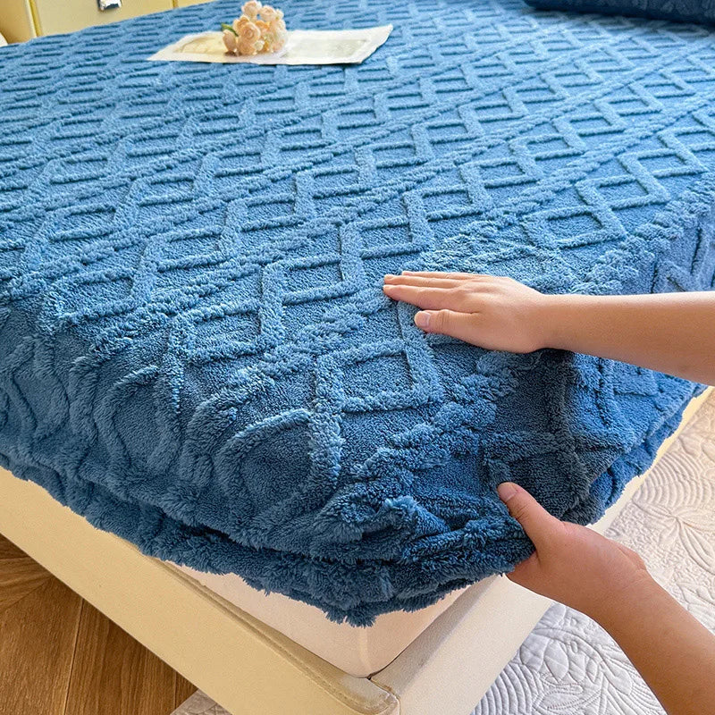 Warm Koraalfleece Winter Hoeslaken - Zacht Elastisch Hoeslaken