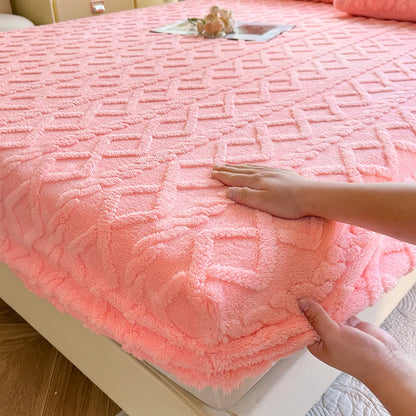 Warm Koraalfleece Winter Hoeslaken - Zacht Elastisch Hoeslaken