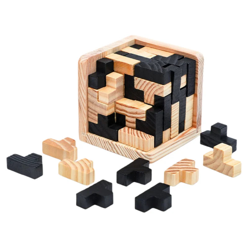 Houten 3D Kubus Puzzel