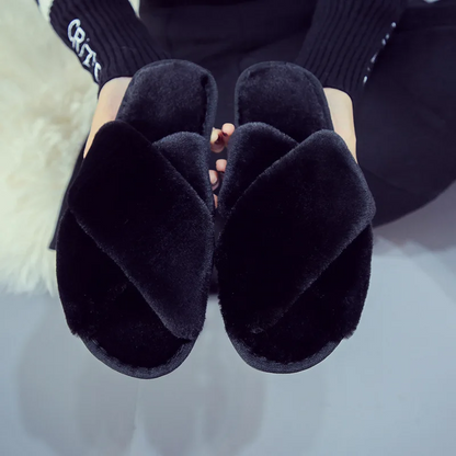 Warme Knusse Kruisband Pantoffels