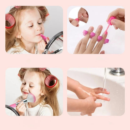 Prinsessen Make-up Speelset voor Kinderen - Veilige, Niet-Toxische Cosmetica Kit met Lippenstift & Oogschaduw