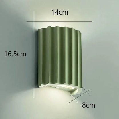 Moderne Geribbelde Hars LED Wandlamp - Scandinavisch Armatuur