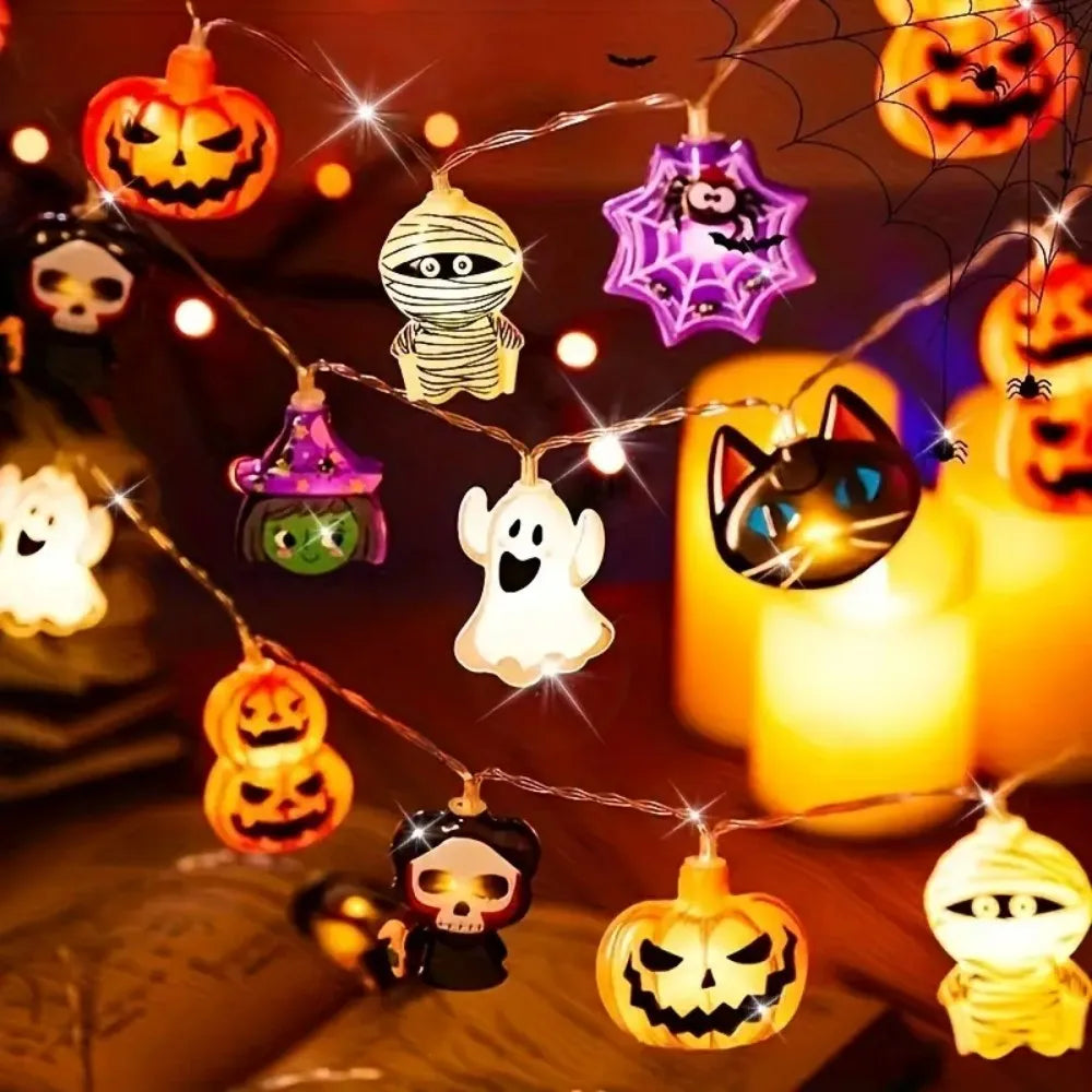Halloween LED Verlichting Slinger - Batterij Warm Wit Lichtjes snoer