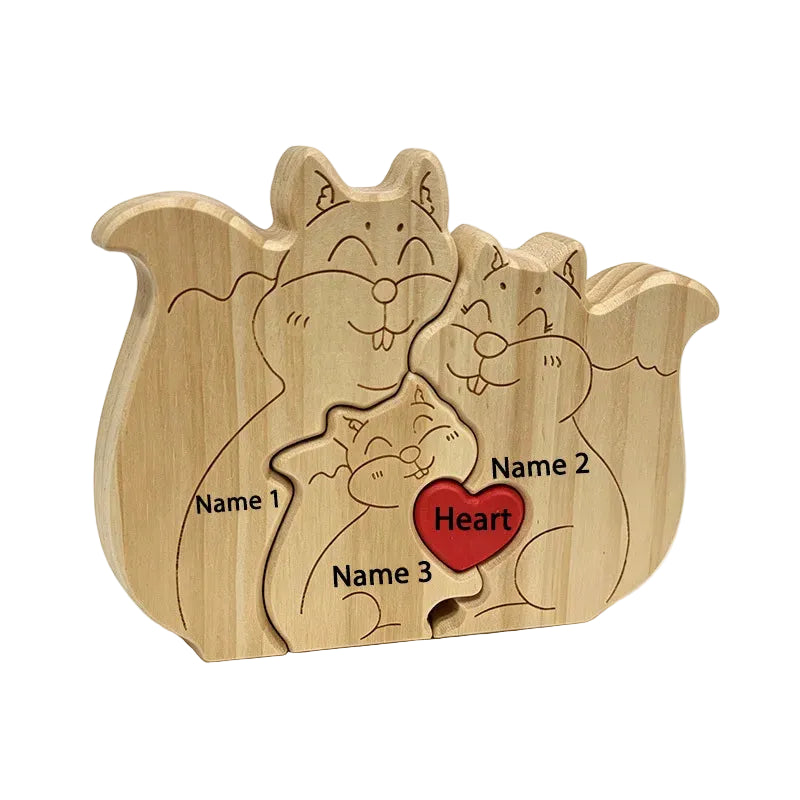 Wood Squirrel Family Puzzel
