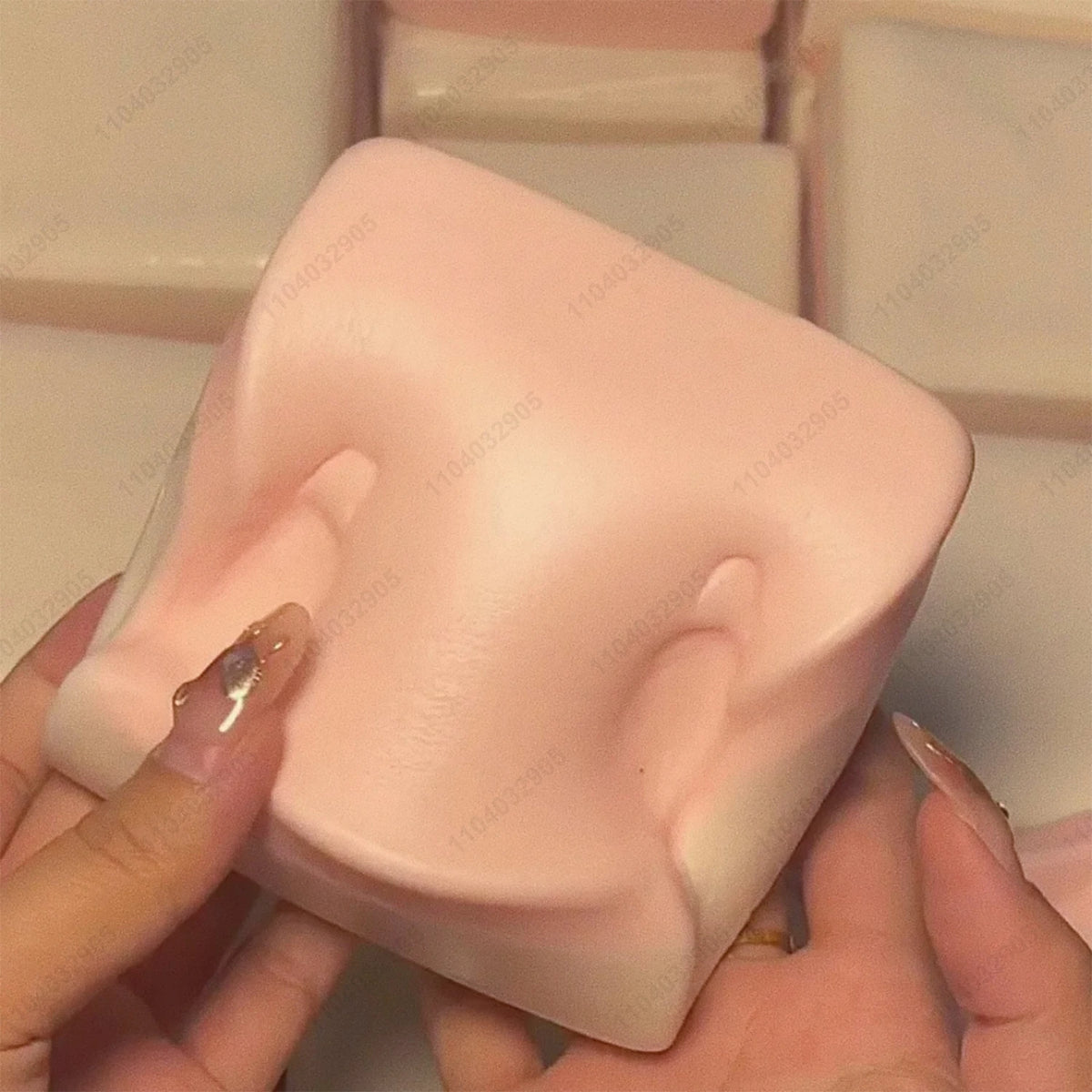 Roze Dubbelzijdige Rijstcake Squishy - Slow Rebound Anti-Stress